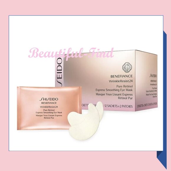Shiseido Benefiance WrinkleResist24 Pure Retinol Express Eye Mask 12X2 NIB - Picture 1 of 6